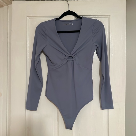 Abercrombie Small Baby Blue Seamless Thong Bodysuit - Picture 2 of 5